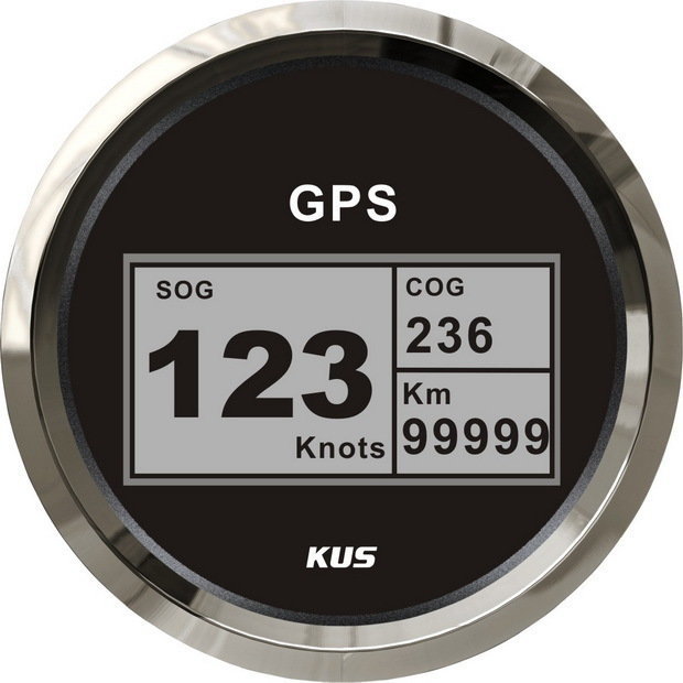 Bootsinstrumente Kus GPS Digital Speedometer Black