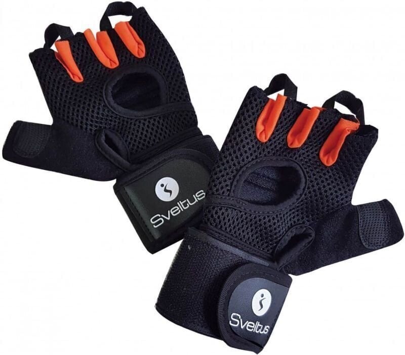 Fitness Gloves Sveltus Weight Lifting Black/Orange L Fitness Gloves