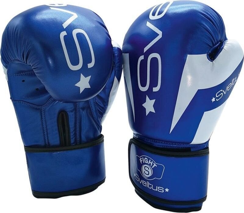 Boxing and MMA gloves Sveltus Contender Boxing Gloves Metal Blue/White 14 oz