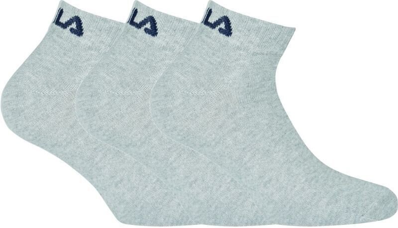 Chaussettes de fitness Fila F9300 Quarter 3-Pack Grey 43-46 Chaussettes de fitness