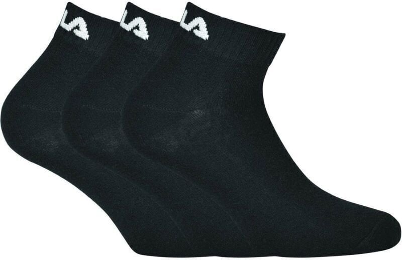 Fitness Socks Fila F9300 Quarter 3-Pack Black 35-38 Fitness Socks