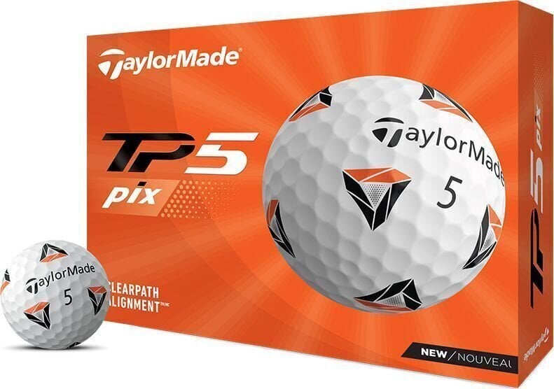 Golfová loptička TaylorMade TP5 pix Golf Ball White