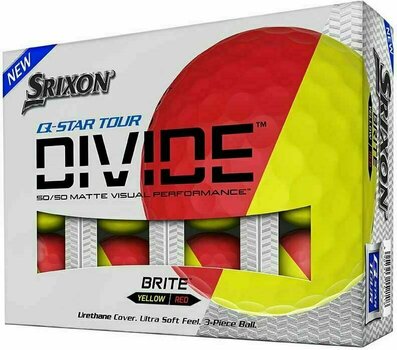 Golf žogice Srixon Q-Star Golf Balls Yellow/Red - 1