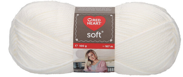 Νήμα Πλεξίματος Red Heart Soft 00001 White