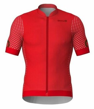 Cyklo-Dres Briko Granfondo 2.0 Mens Jersey Dres Red Flame Point L - 1