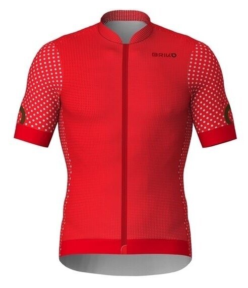 Cycling jersey Briko Granfondo 2.0 Mens Jersey Red Flame Point S