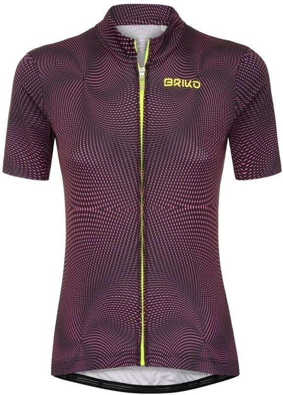 Cyklodres/ tričko Briko Classic 2.0 Womens Jersey Dres Black Alicious/Pink Fluo S