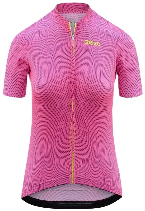Kolesarski dres, majica Briko Classic 2.0 Womens Jersey Pink Fluo/Blue Electric S
