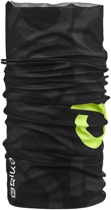 kerékpáros sapka Briko Multifunctional Band Black/Green Lime UNI Nyakmelegítő