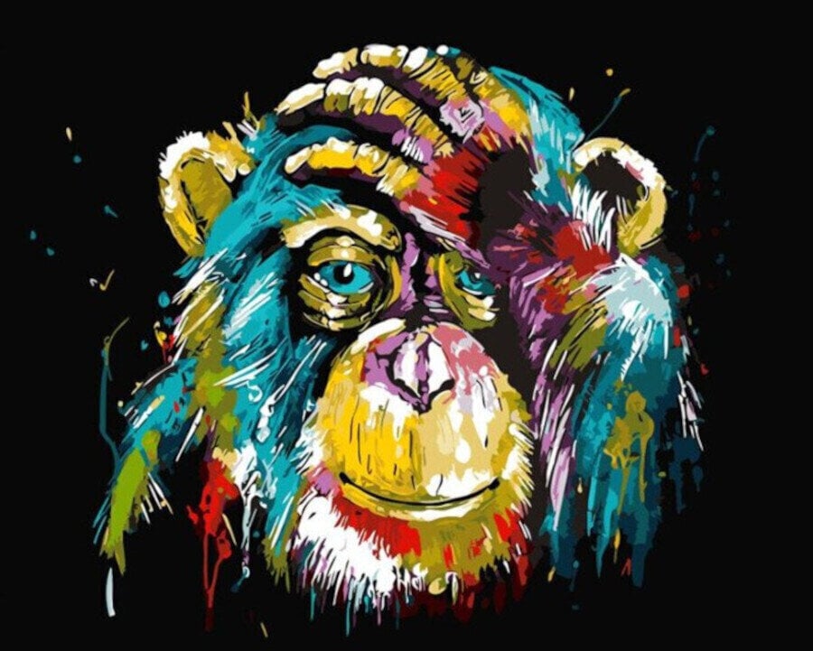 Peinture par numéros Gaira Peinture par numéros Chimpanzé