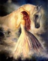 Gaira Painting by Numbers Girl With A Horse Pintura por números