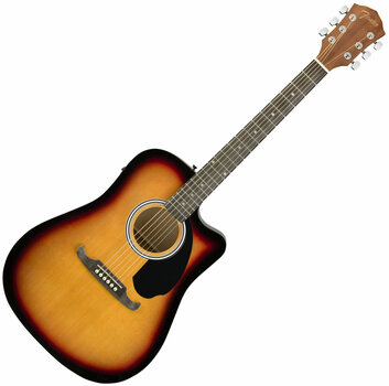 Електро-акустична китара Дреднаут Fender FA-125CE Sunburst - 1
