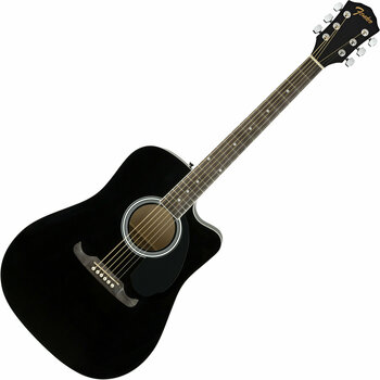 Guitare Dreadnought acoustique-électrique Fender FA-125CE Black - 1