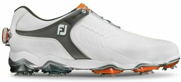 Golfskor för herrar Footjoy Tour-S BOA Mens Golf Shoes White/Dark Grey US 10 - 1