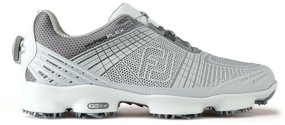 Férfi golfcipők Footjoy Hyperflex II BOA Férfi Golf Cipők Grey/Silver US 8,5