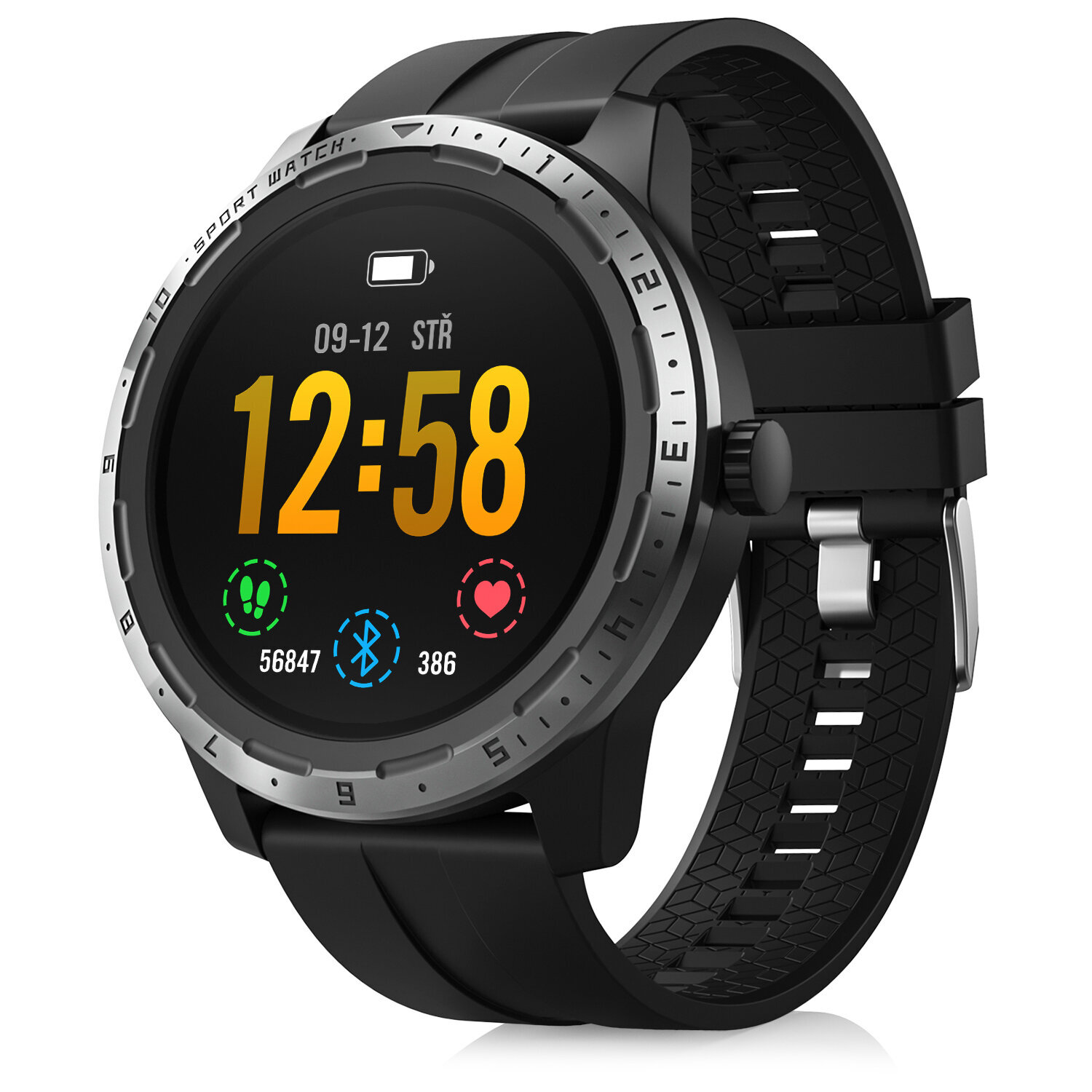 Smartwatch Niceboy X-Fit Coach GPS Black Smartwatch