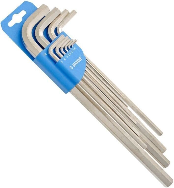 Schraubenschlüssel Unior Set Of Hexagon Wrenches Long Type On Plastic Clip 1,5 - 10 Schraubenschlüssel