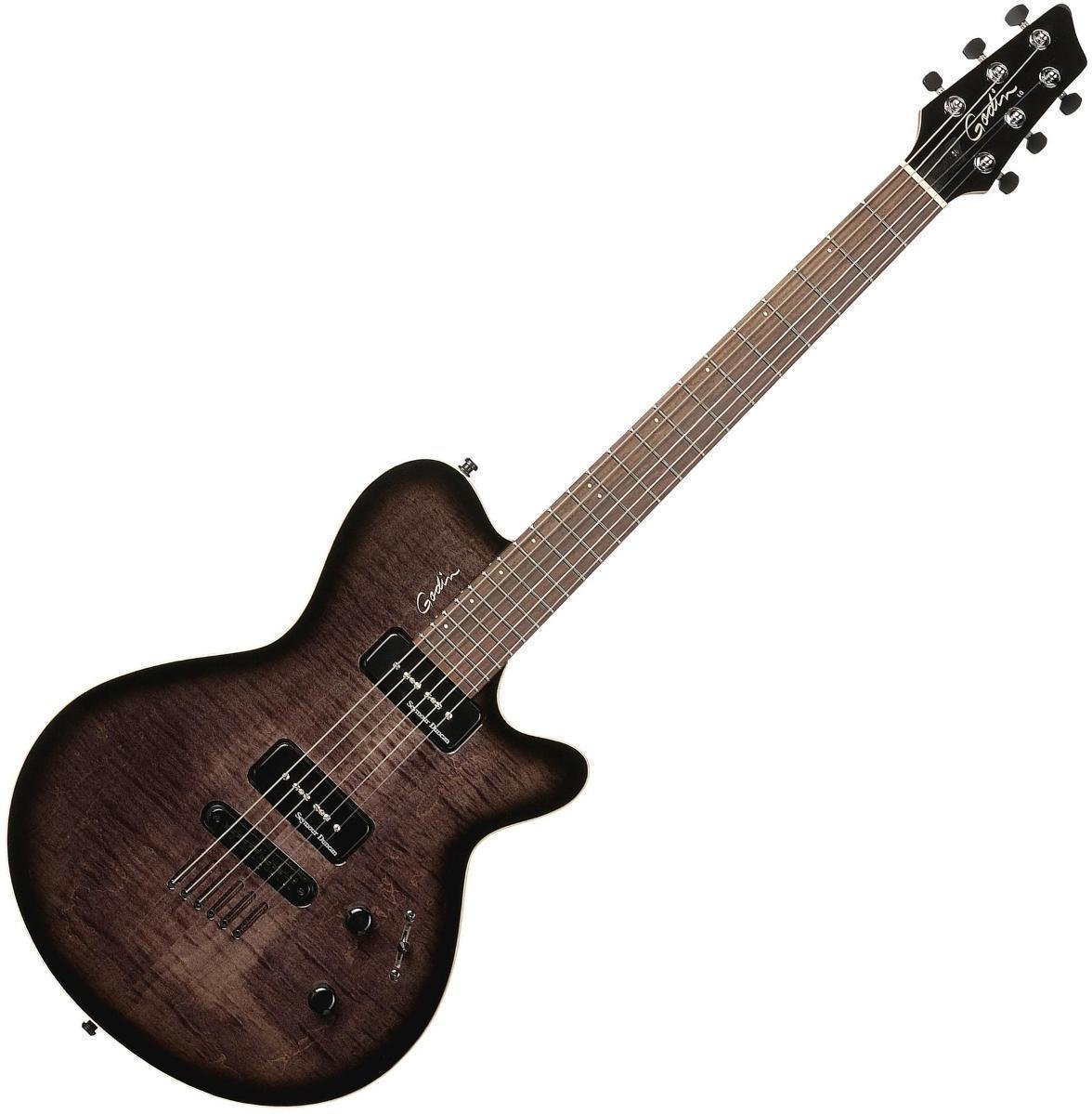 Elektrische gitaar Godin LG SP 90 Trans Black Flame