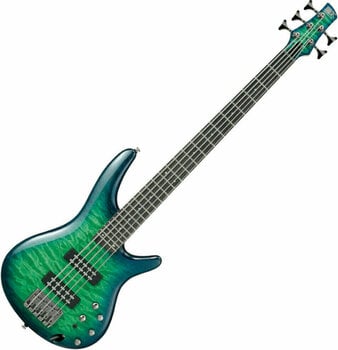 5-saitiger E-Bass, 5-Saiter E-Bass Ibanez SR405EQM Surreal Blue Burst - 1