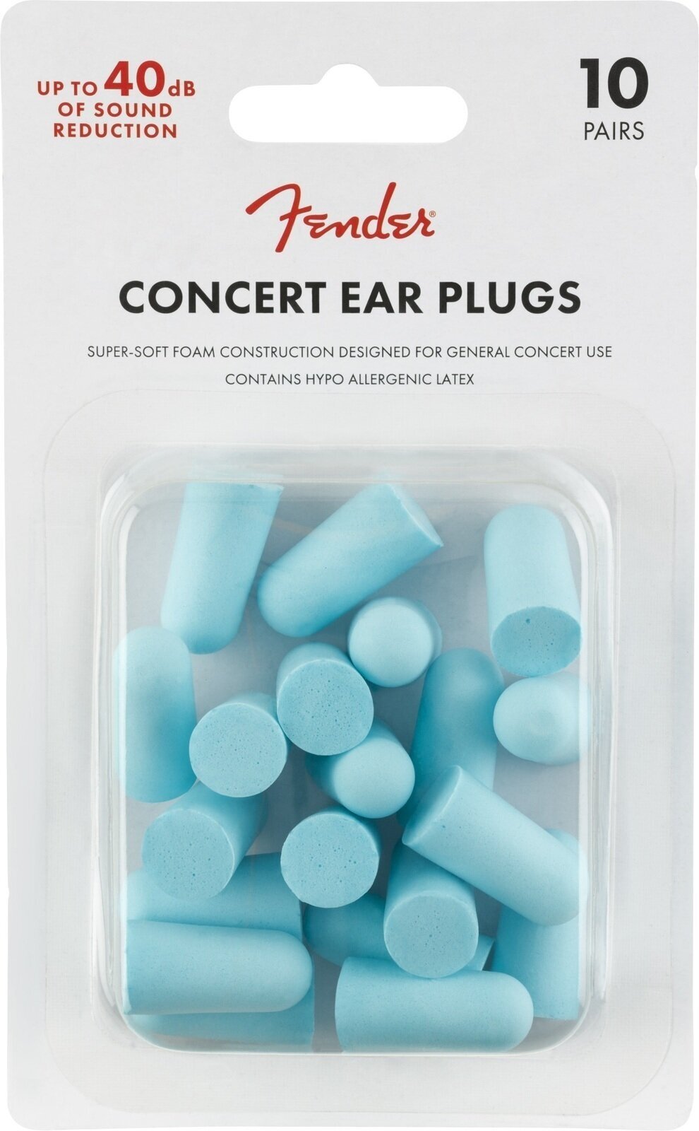 Tampões para os ouvidos Fender Concert Series Daphne Blue Tampões para os ouvidos