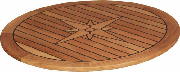 Stolik kokpitowy, fotel jachtowy Talamex Teak TableTop Circle 65 cm - 1