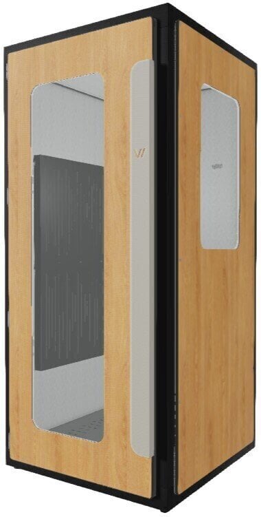 Prenosná akustická clona Vicoustic VicBooth Ultra NT 1x1 - VicPattern Ultra Wavewood Natural Prenosná akustická clona