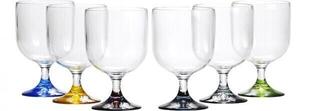 Marine Business Party Stackable water/wine glass -colours base Set
