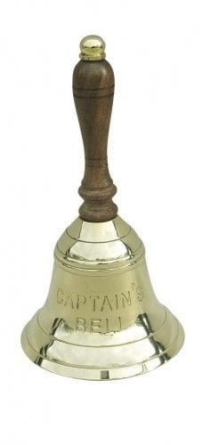 Schiffsglocke, Bootsmannspfeife, Messing Nebelhorn Sea-Club Captain's Bell 16cm