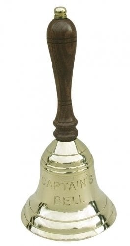 Dzwon mosiężny, Gwizdek bosmański, Róg sygnałowy Sea-Club Captain's Bell 21cm