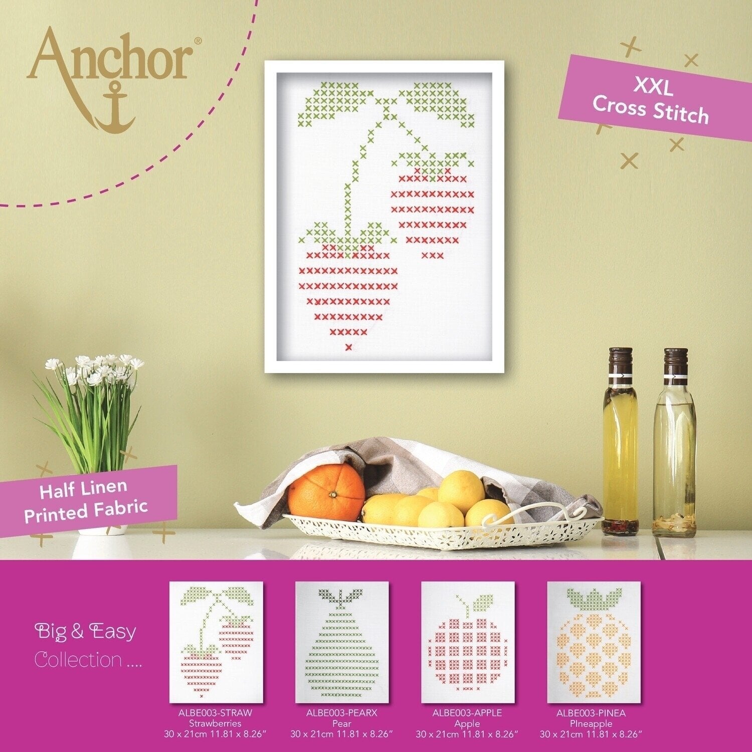 Set da ricamo Anchor ALBE003-STRAW Set da ricamo