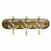 Brelok żeglarski Sea-Club Keyholder 3 anchors - brass on wooden plate