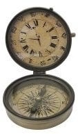 Mässingskompass Sea-Club Compass Clock