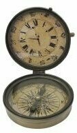 Mässingskompass Sea-Club Compass Clock - 1