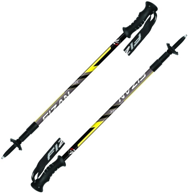 Trekking Poles Fizan Trek Yellow/Grey/Black 63 - 140 cm