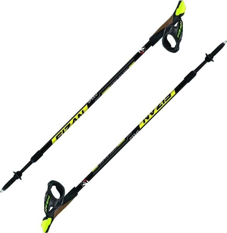 Nordic Walking Poles Fizan Speed Yellow 75 - 125 cm
