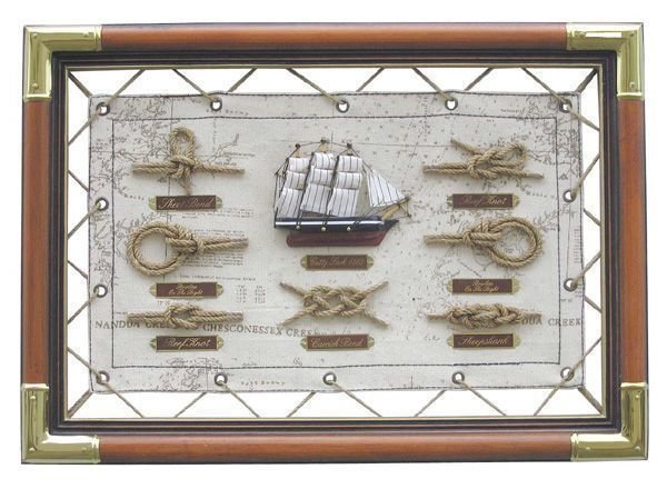 Tablica z węzłami żeglarskimi Sea-Club Knot board 47x33cm