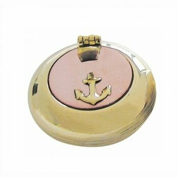 Námornický pohár, popolník Sea-Club Pocket ashtray - plain brass with copper lid - 1