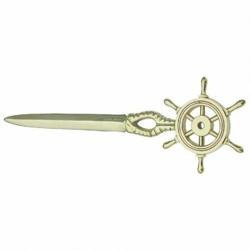 Nautical Gift Sea-Club Letter opener brass with copper ring