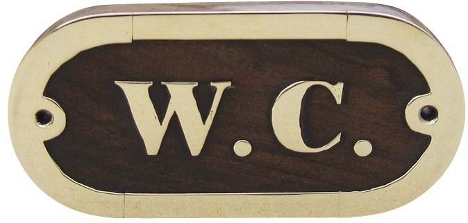 Námořnícké dárky Sea-Club Door name plate - W.C.