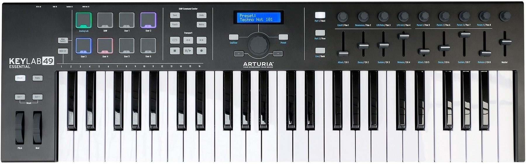 MIDI-koskettimet Arturia KeyLab Essential 49 Black Edition