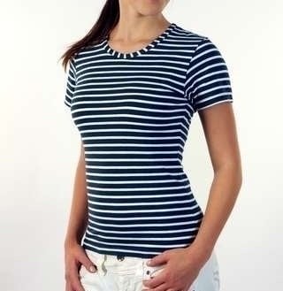 T-Shirt Sailor Breton T-Shirt Blue-White 2XL