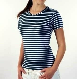 T-Shirt Sailor Breton T-Shirt Blue-White 2XL - 1