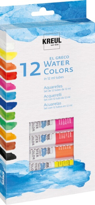 Aquarellfarbe Kreul 26050 Set Aquarellfarben 12 x 12 ml