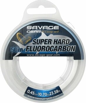 Vlasec, šnúra Savage Gear Super Hard Fluorocarbon Číra 0,45 mm 10,70 kg 50 m - 1