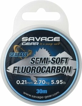 Vlasec, šnúra Savage Gear Semi-Soft Fluorocarbon SEABASS Číra 0,29 mm 4,79 kg 30 m - 1