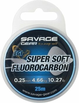 Fil de pêche Savage Gear Super Soft Fluorocarbon EGI Pink 0,25 mm 4,66 kg 25 m Fil - 1