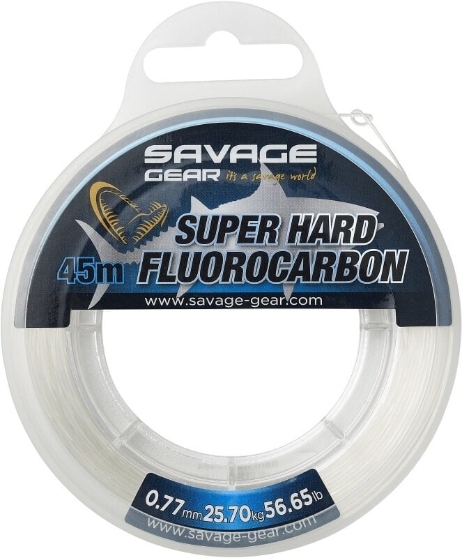 Vlasec, šňůra Savage Gear Super Hard Fluorocarbon Číra 0,77 mm 25,70 kg 45 m