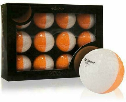Нова топка за голф Nitro Eclipse White/Orange - 1