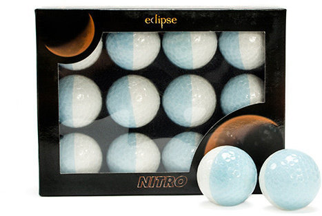 Нова топка за голф Nitro Eclipse White/Light Blue
