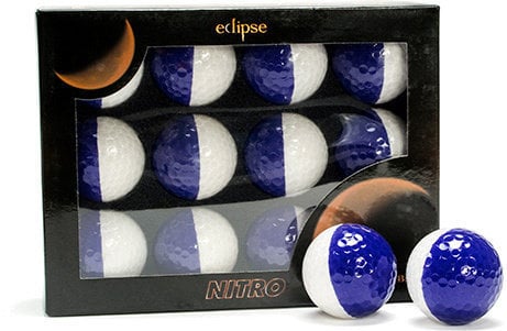 Нова топка за голф Nitro Eclipse White/Dark Blue